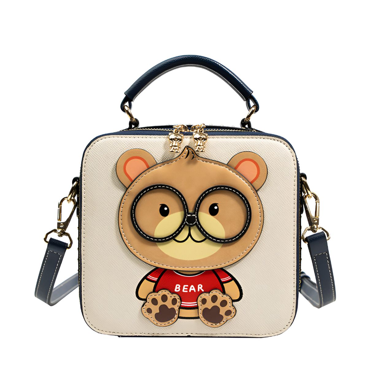 GENERICO - CARTERA PITON BEAR CUERO PU OSITO AZUL