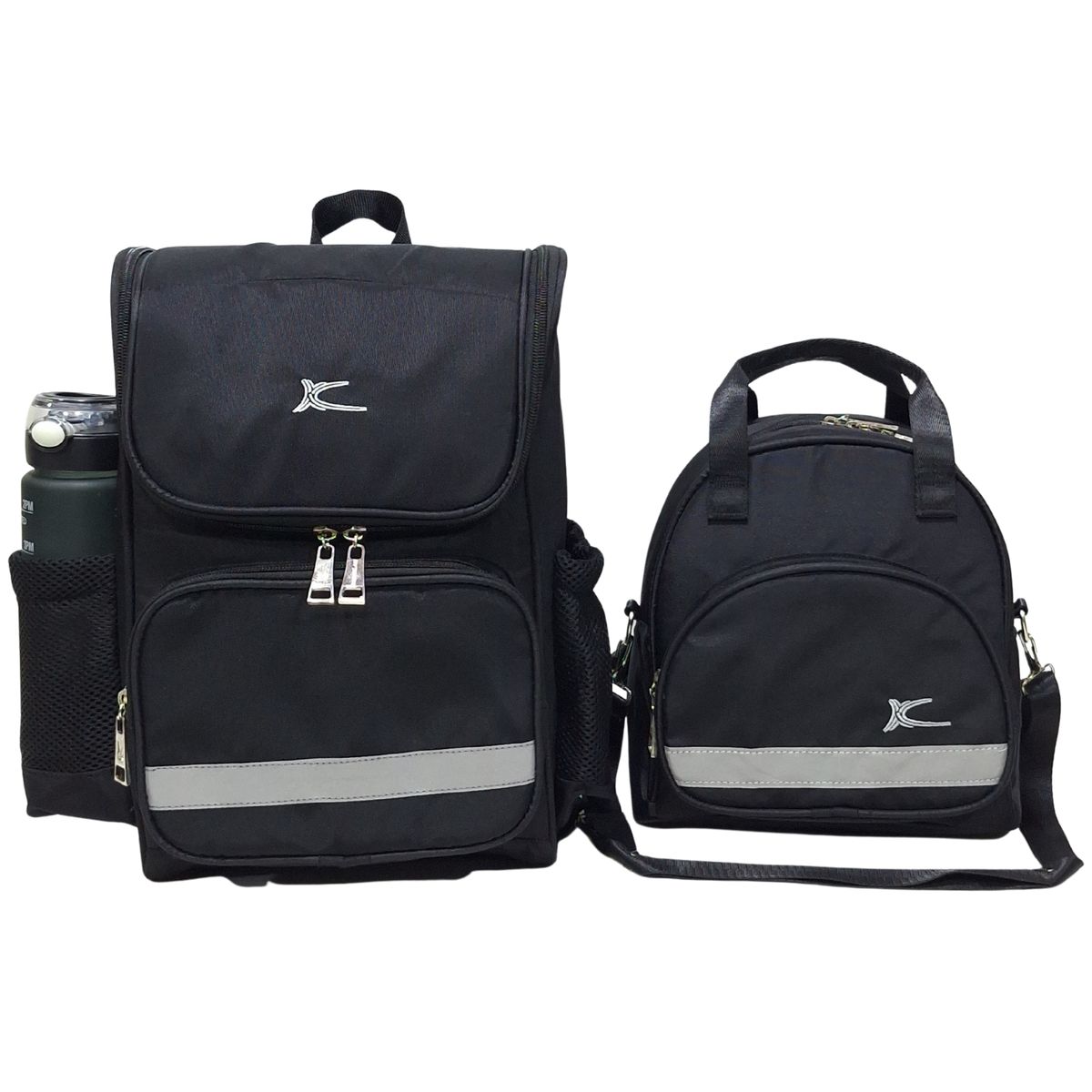 KENGAR - Kit Mochila - Lonchera Larry Kids Kengar Negro