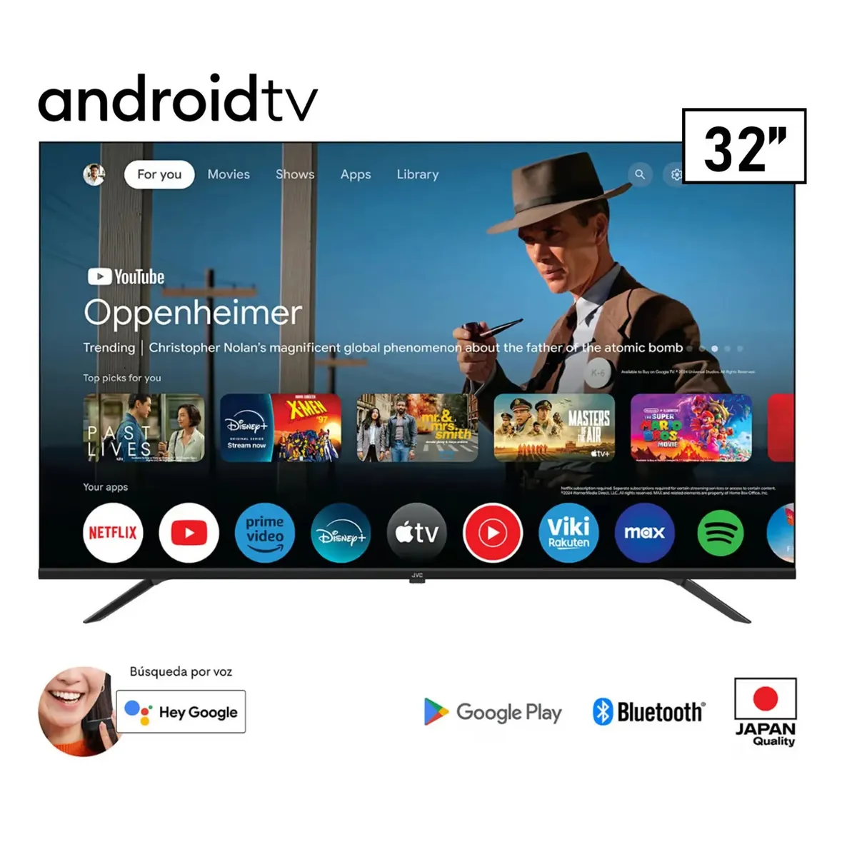 JVC - Televisor JVC 32 HD LED Android TV LT-32KB127 2024