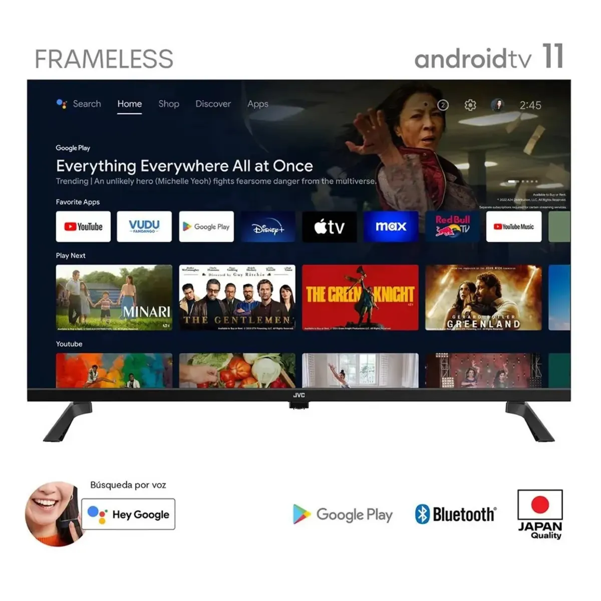 JVC - Televisor JVC 32 HD LED Android TV LT-32KB127 2024