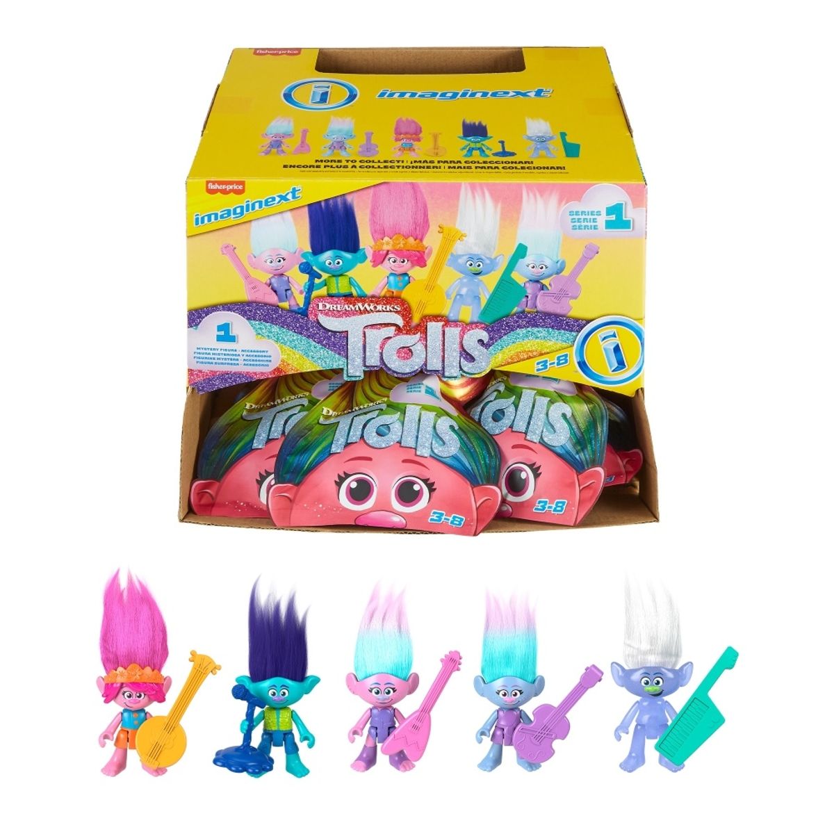 FISHER PRICE - Figura Trolls Personaje Sorpresa Imaginext x1UND