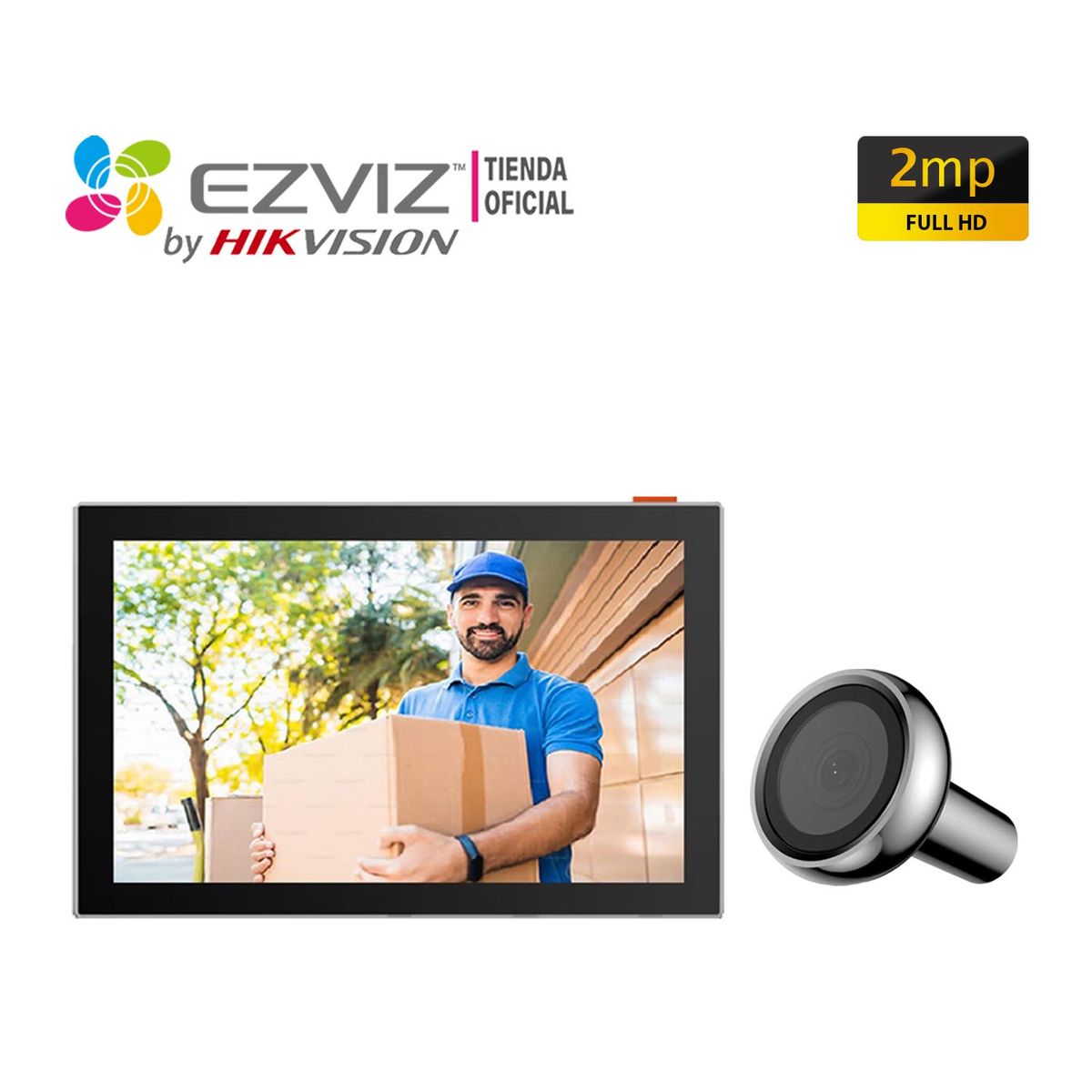EZVIZ - Visor de Puerta Digital HP2 Full HD Ezviz Vista en vivo 146 Monitor