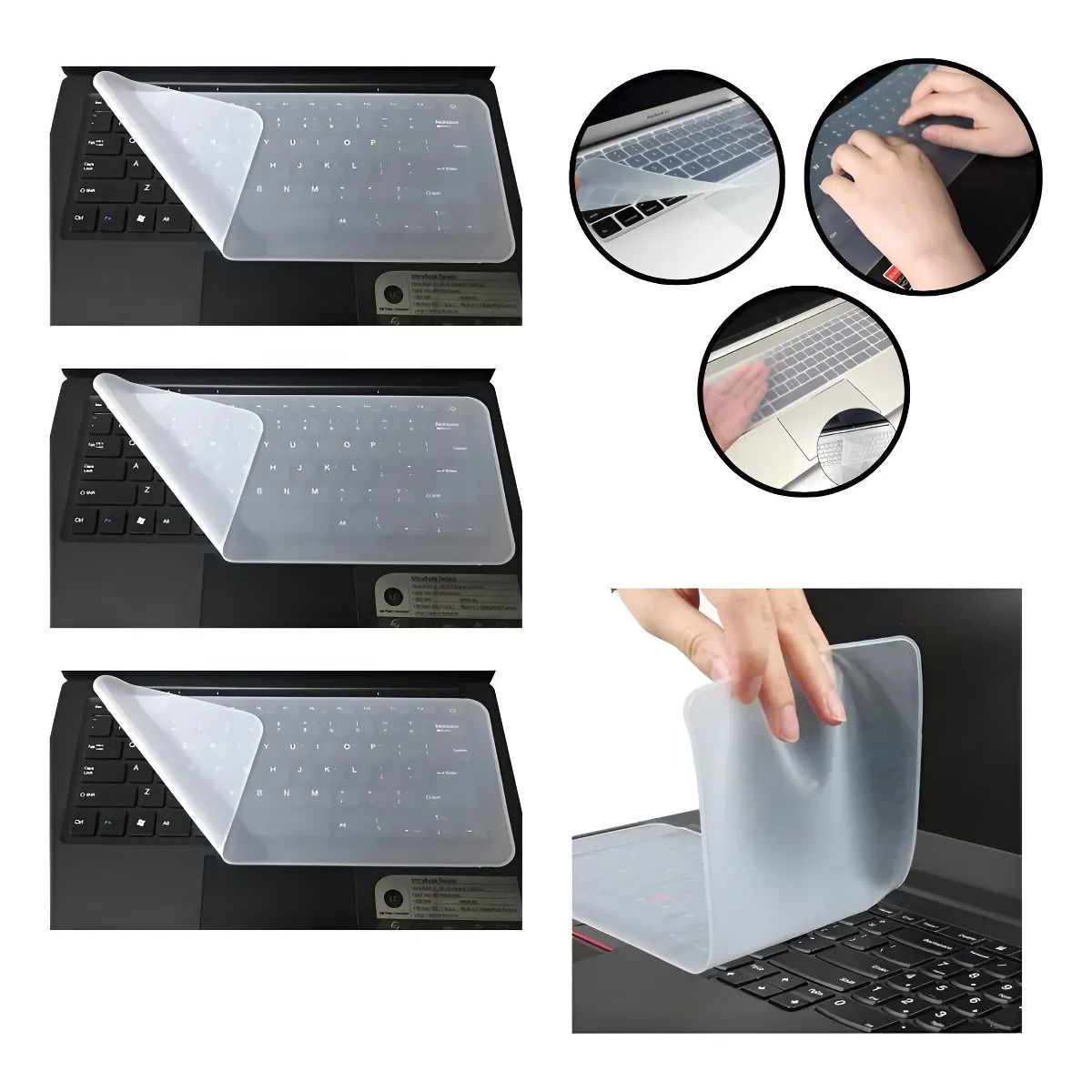 GENERICO - Protector teclado laptop 14 silicona transparente