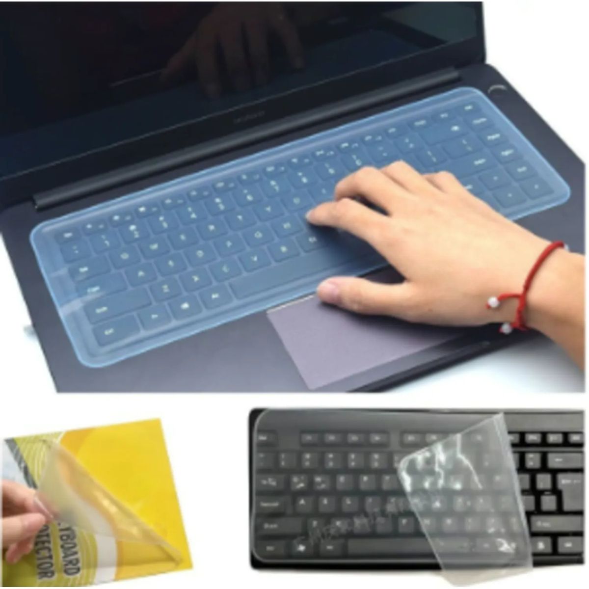 GENERICO - Protector teclado laptop 14 silicona transparente