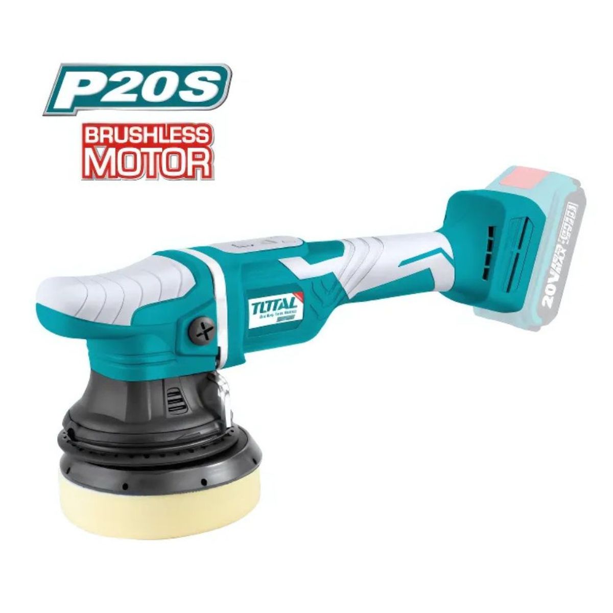 TOTAL TOOLS - Pulidora Angular LI-ION 20v 5pulg 125MM Brushless Industrial-TAPLI2002