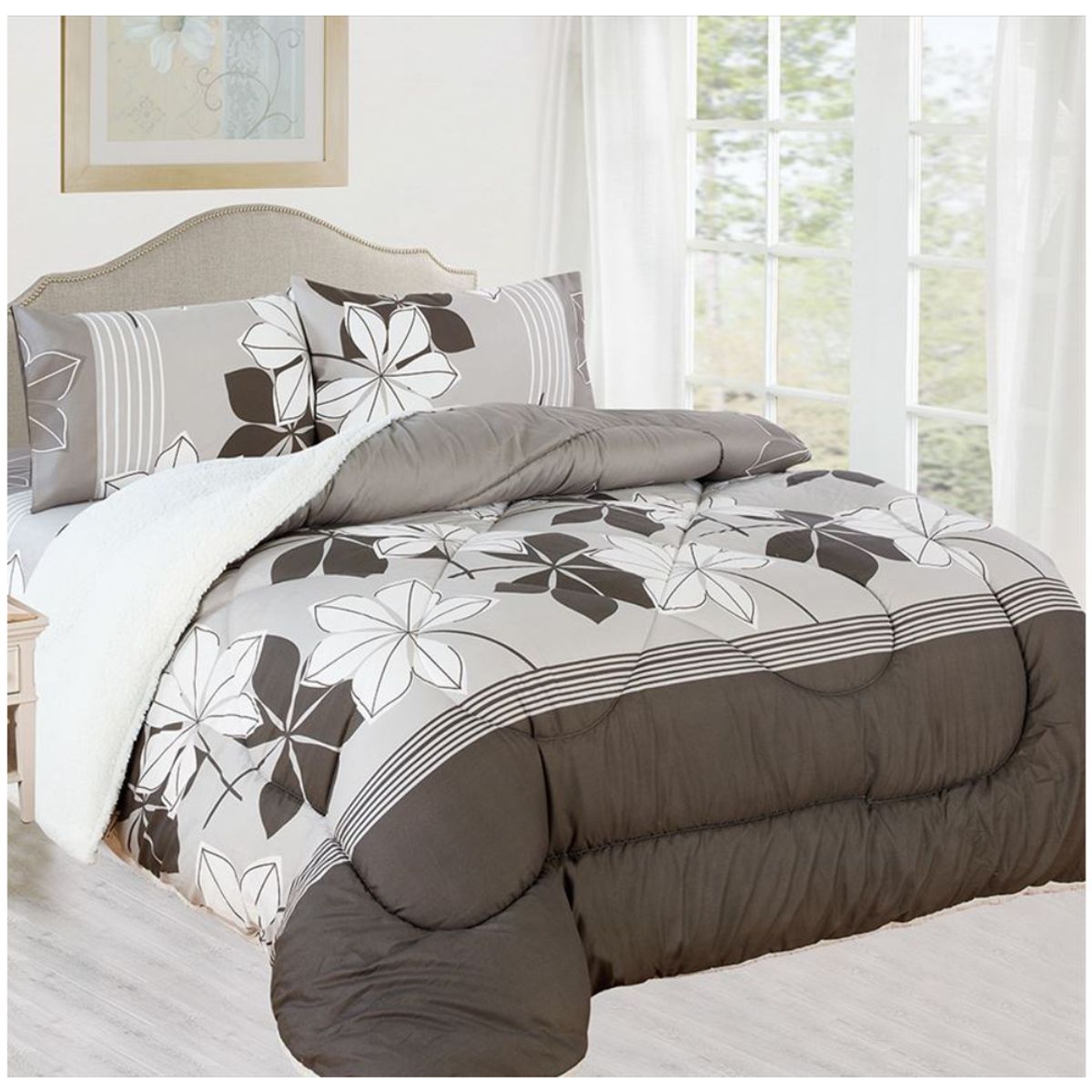 CASATEX - EDREDÓN CASATEX TELA CON SHERPA  100% ALGODÓN EN KING