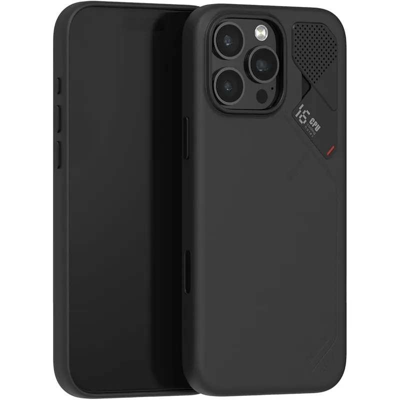 AULUMU - Case Premium Aulumu iPhone 16 Pro Max Cuero Negro Carga Magnética Disipación Calor