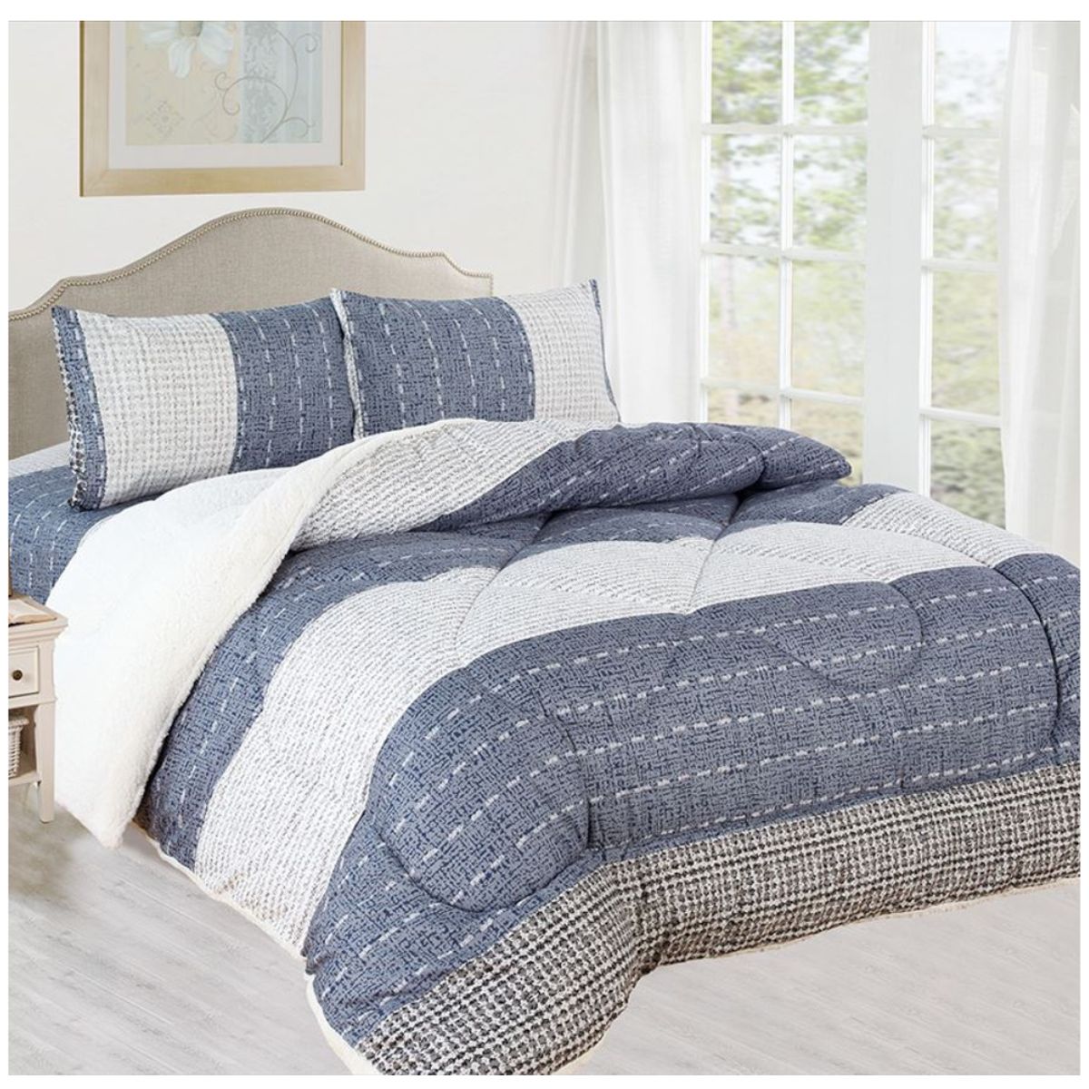 CASATEX - EDREDÓN CASATEX TELA CON SHERPA 100% ALGODÓN EN KING