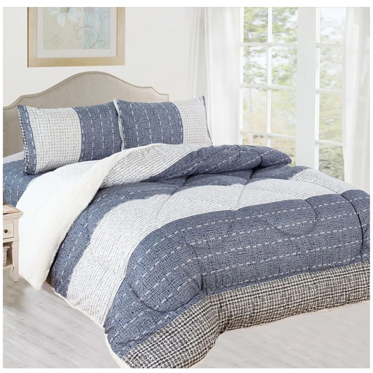 CASATEX - EDREDÓN CASATEX TELA CON SHERPA 100% ALGODÓN EN KING