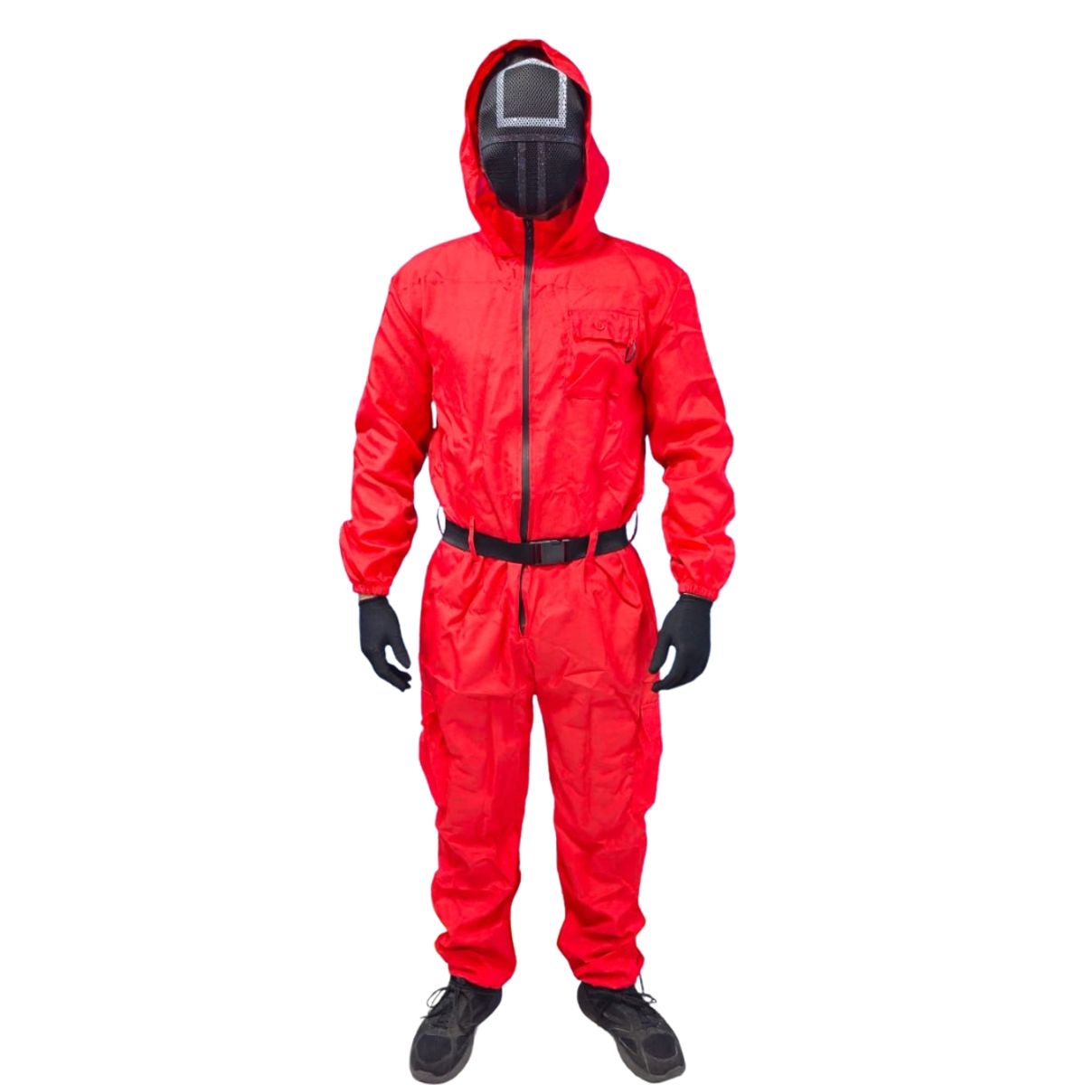 GENERICO - Disfraz Juego Calamar Guardia Rojo Adultos Talla S 160-170cm