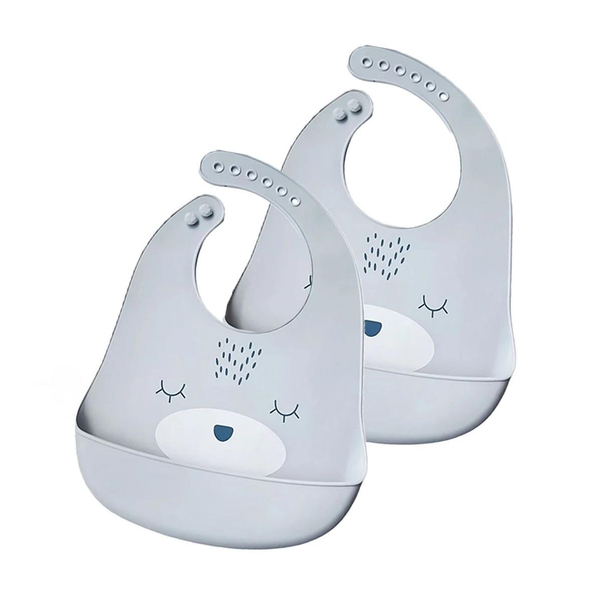 GENERICO - Babero Infantil de Silicona en Plomo Y+Papel de Regalo