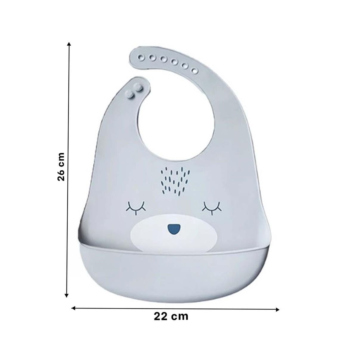 GENERICO - Babero Infantil de Silicona en Plomo Y+Papel de Regalo