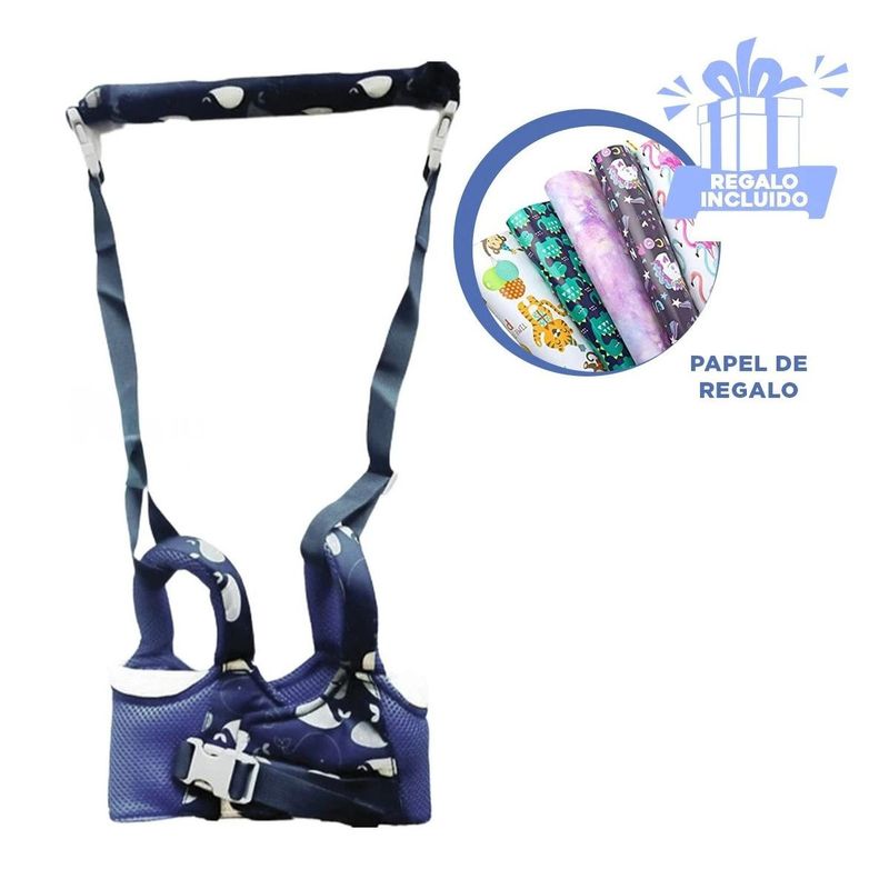 RYBIU IMPORT - Arnes Caminador de Primeros Pasos Azul Y+Papel de Regalo