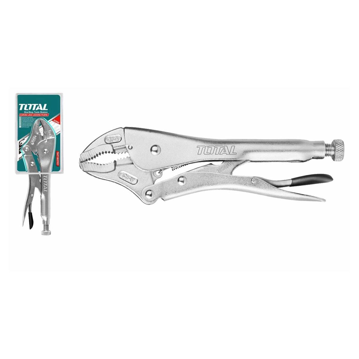 TOTAL TOOLS - Alicate de Presión Caiman Curvo 10" PESADA  TOTAL