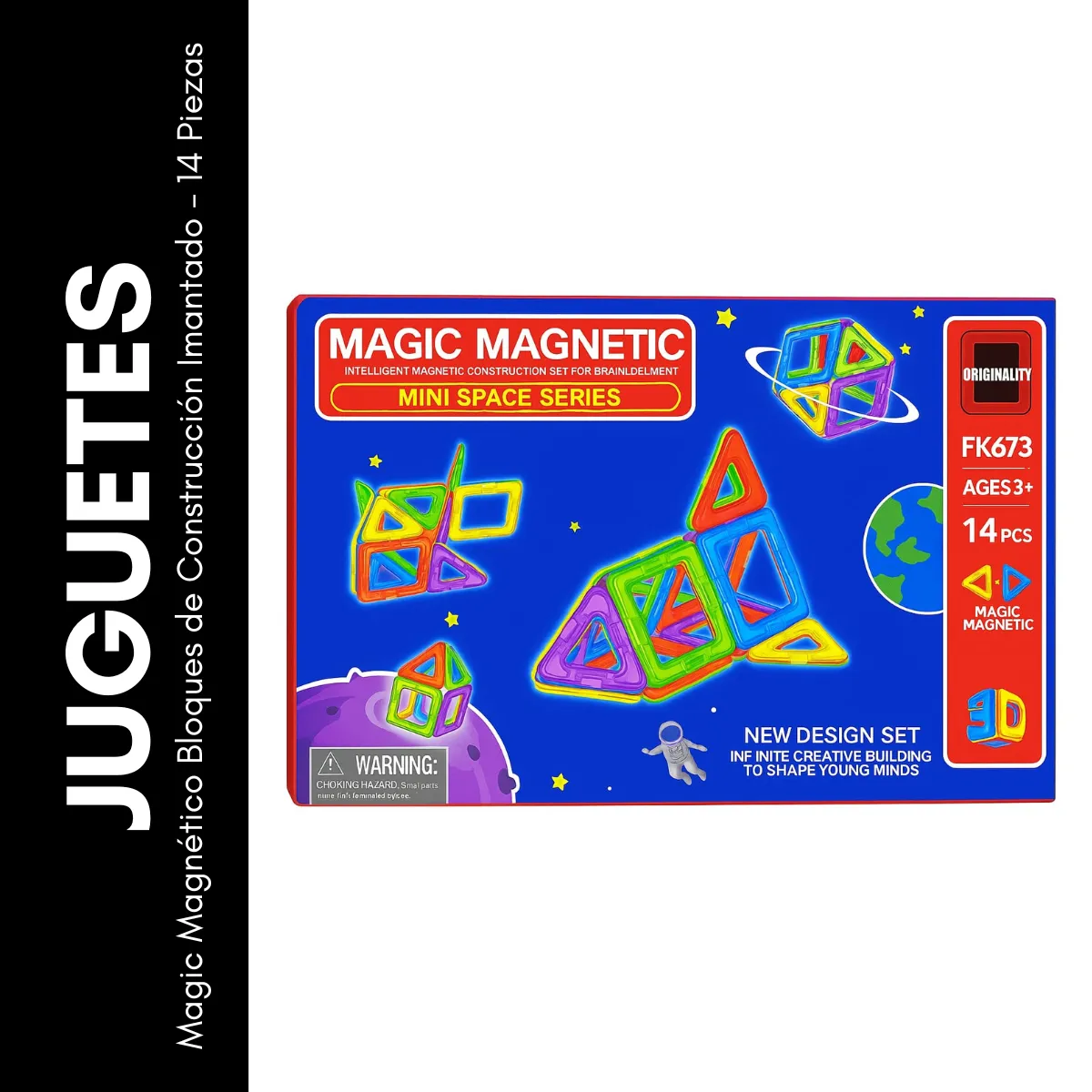 GENERICO - Magic Magnético Bloques de Construcción Imantado  14 Piezas