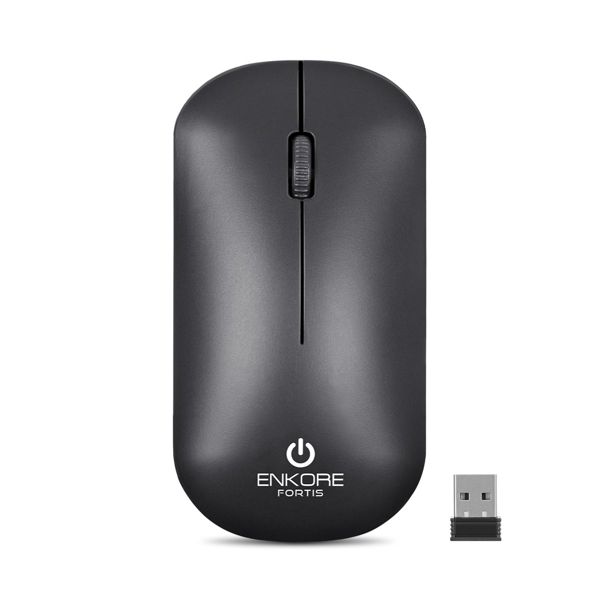 ENKORE - Mouse Oficina Inalámbrico 1600DPI Negro Enkore Fortis EKM 155