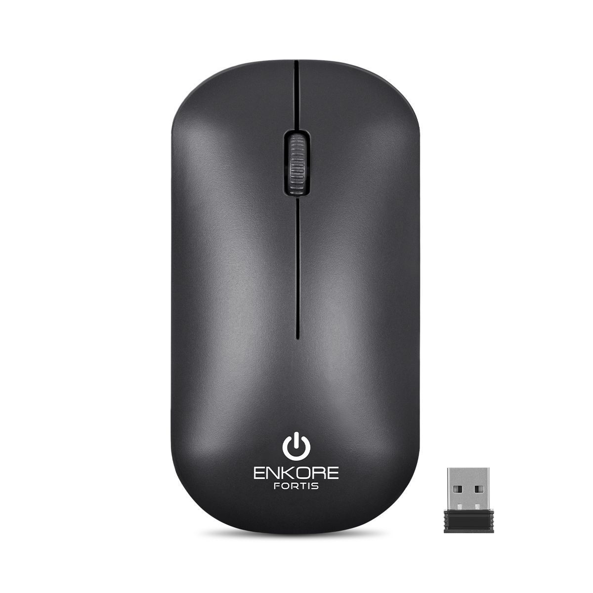 ENKORE - Mouse Oficina Inalámbrico 1600DPI Negro Enkore Fortis EKM 155
