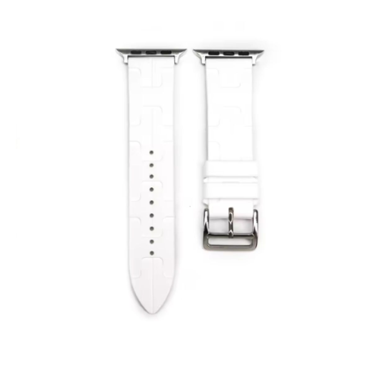 GENERICO - Correa Silicón con Hebilla para Apple Watch 42mm - Blanco