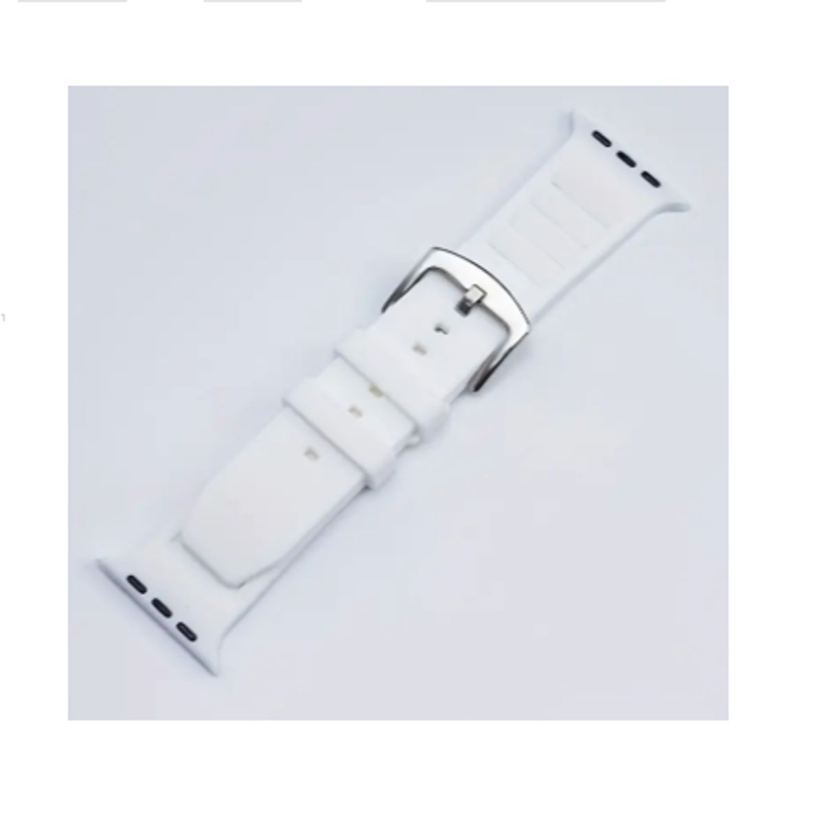 GENERICO - Correa Silicón con Hebilla para Apple Watch 42mm - Blanco