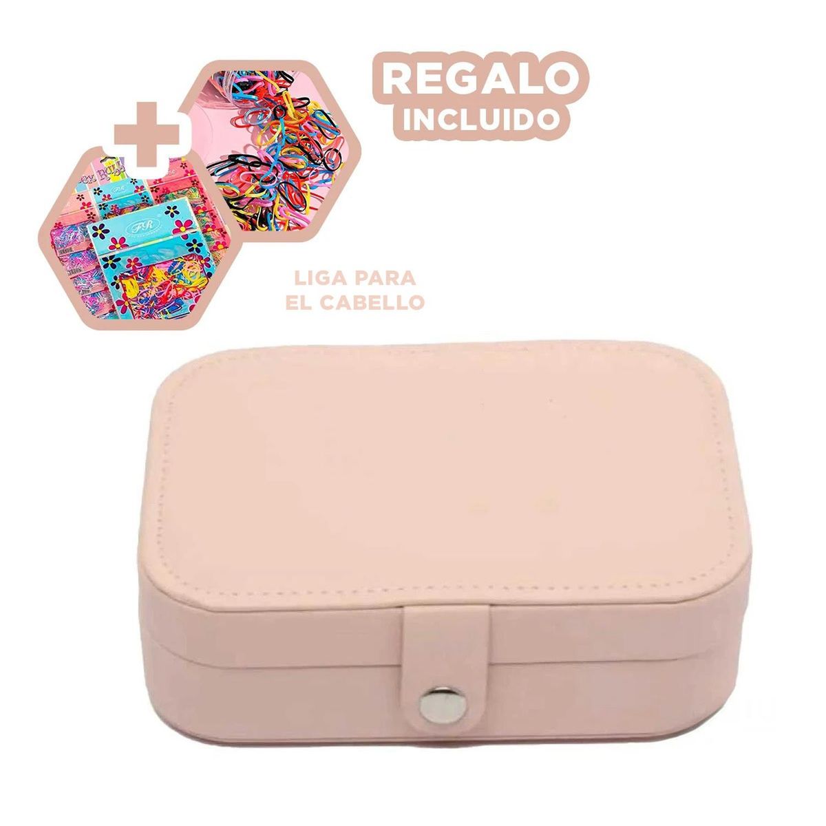 GENERICO - Caja para Guardar Joyas Palo Rosa Y+Ligas de Regalo