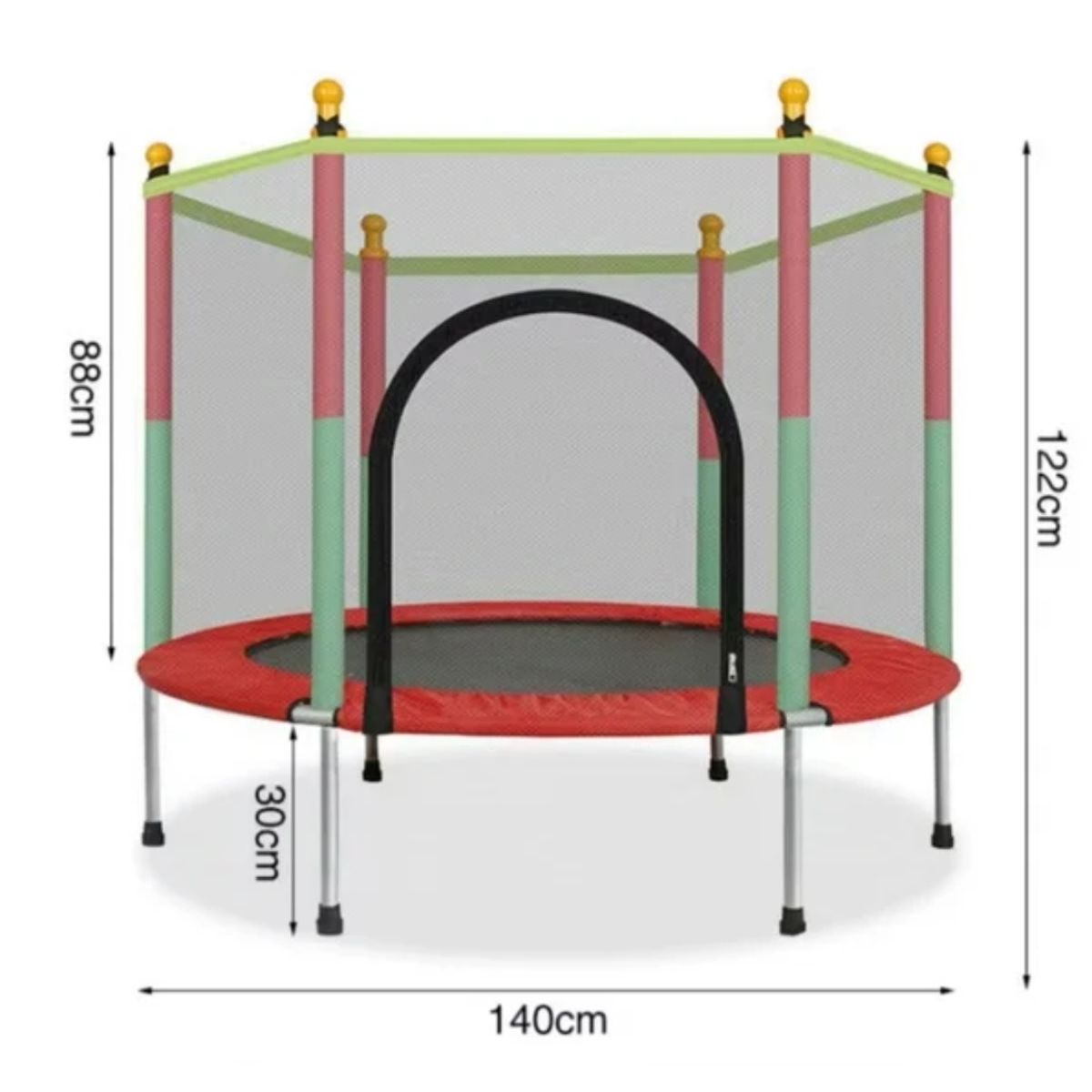 GENERICO - Trampolín Infantil con Malla de Seguridad 140 cm para Interior y Exterior