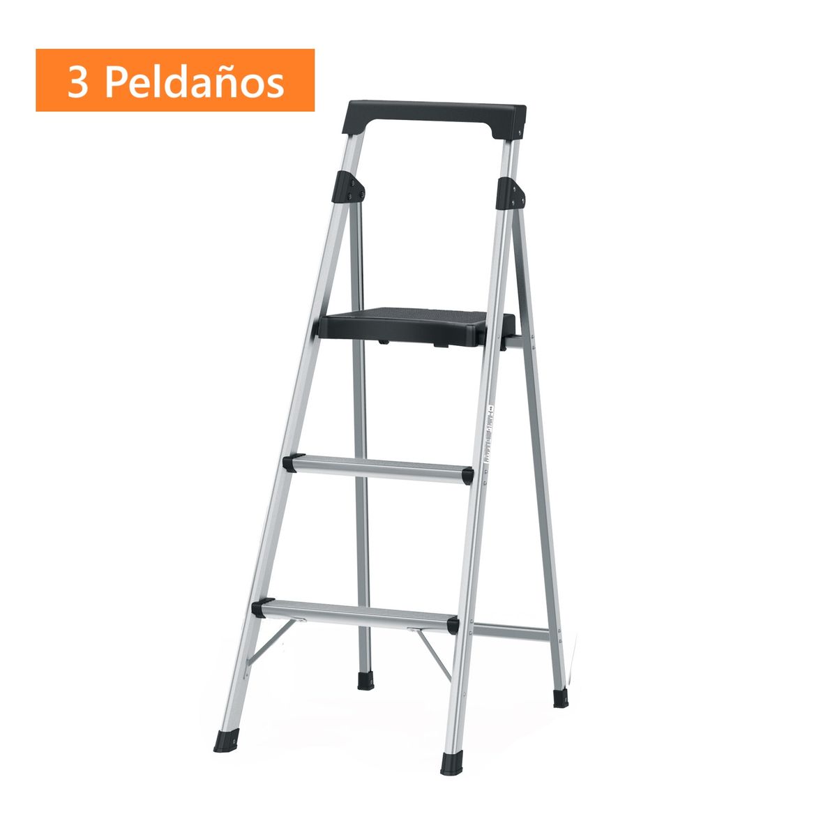 TRUPER - Escalera Tubular Plegable 3 Peldaños Soporta 150 kg TRUPER