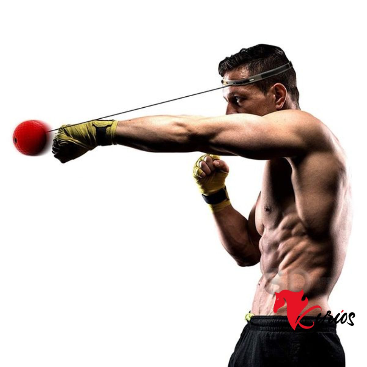 NO LOGO - BOXING CON 4 PELOTITAS DE ENTRENAMIENTO PARA REFLEJOS