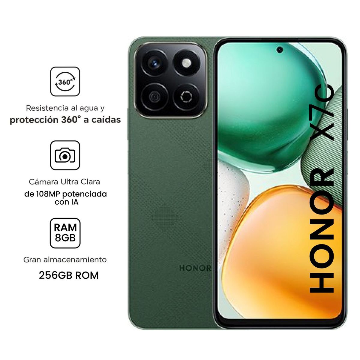 HONOR - NUEVO HONOR X7C 8GB+256GB - VERDE