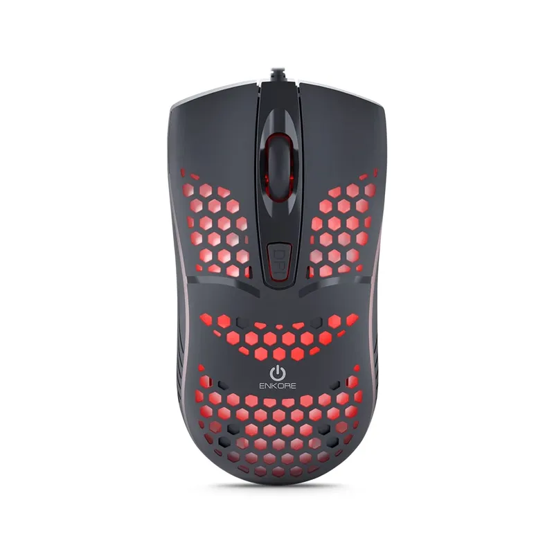 ENKORE - Mouse Gamer Alámbrico 1500DPI Negro Enkore Ingravide EKM 118K