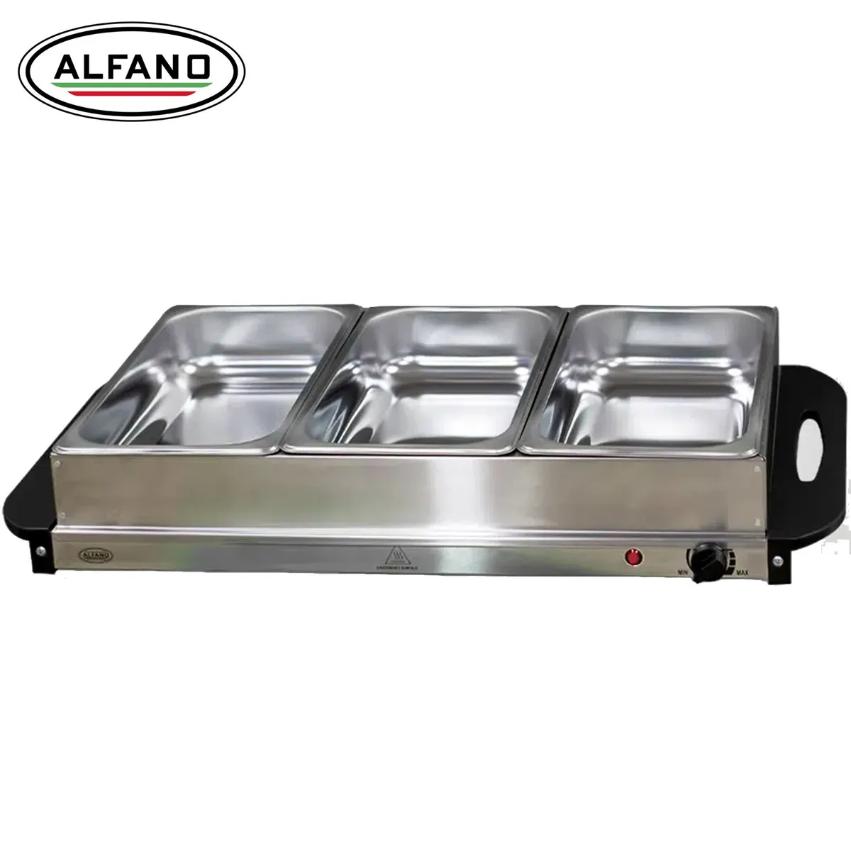 ALFANO - Samovar Calentador y Servido Buffet de 3 divisiones