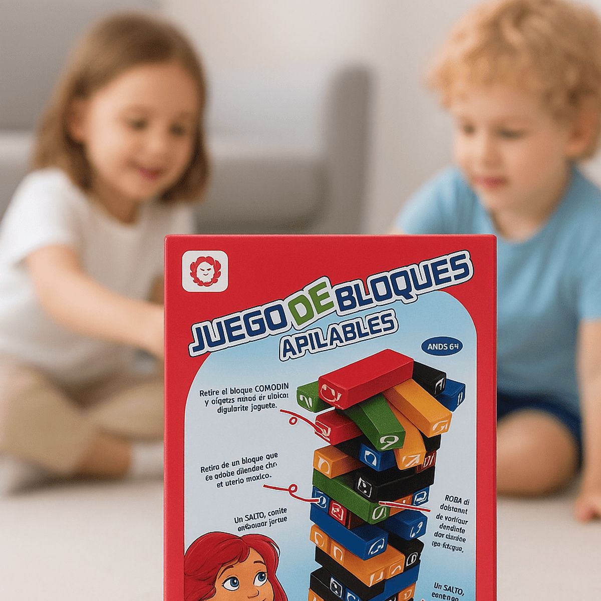 GENERICO - Mini Juego de Bloques Apilables Divertido y Educativo para Niños y Adultos