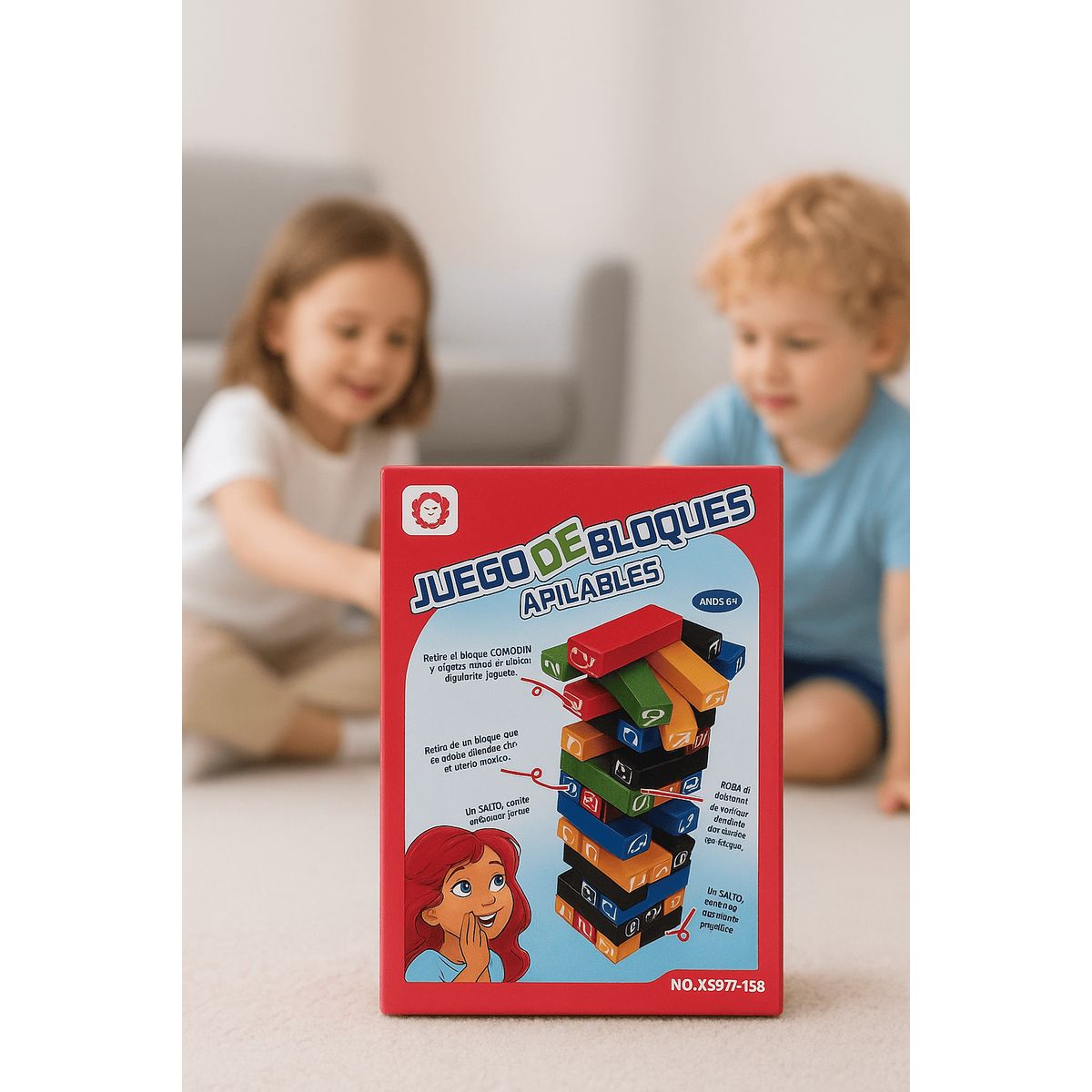 GENERICO - Mini Juego de Bloques Apilables Divertido y Educativo para Niños y Adultos