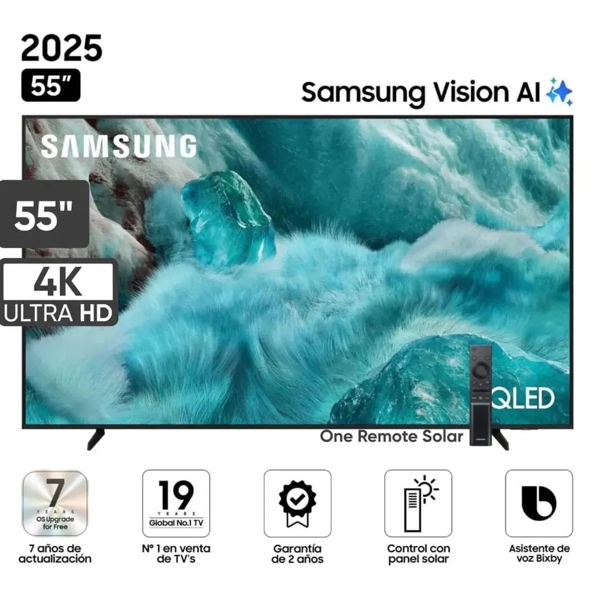 SAMSUNG - Televisor Samsung Smart TV 55 QLED 4K UHD QN55Q7FAAGXPE