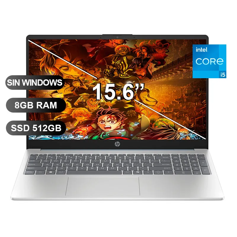 HP - Laptop HP 15-fd0098LA I5-1334U 8GB RAM 512GB SSD 156 SIN WINDOWS B86HJLA