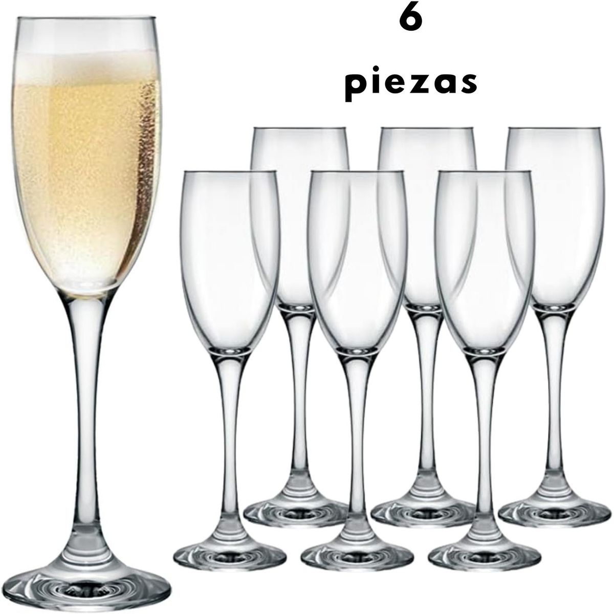 NADIR - Copa Windsor Champagne 210 ML Por 6 Piezas-Nadir