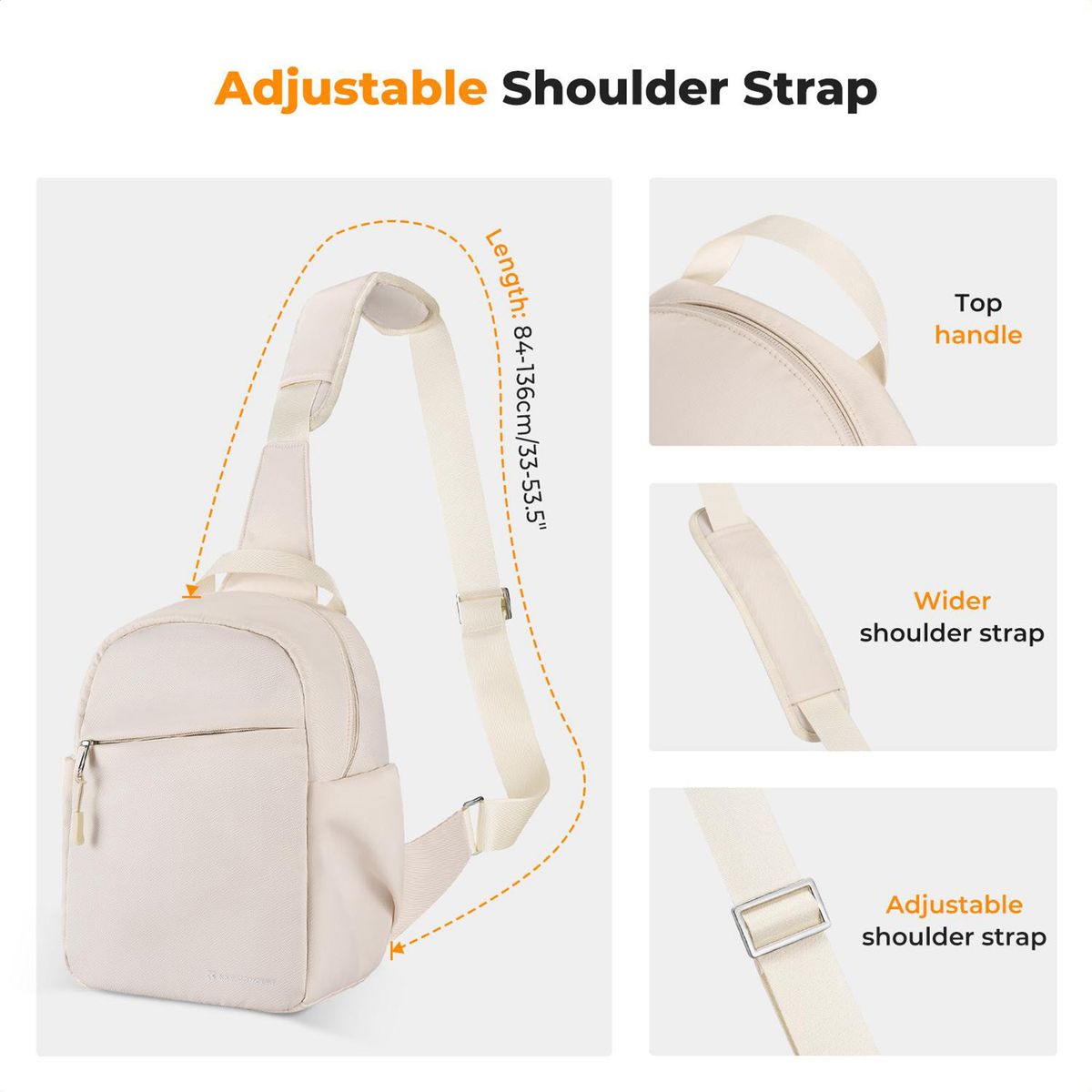 K&F CONCEPT - Bolsa bandolera para cámara K&F Concept Beige