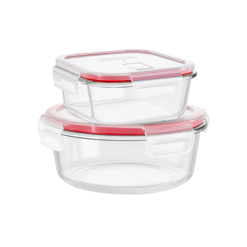 PYREX - Set Tapers Pyrex Easy Vent Redondo 900ml+Cuadrado 500ml - 300490