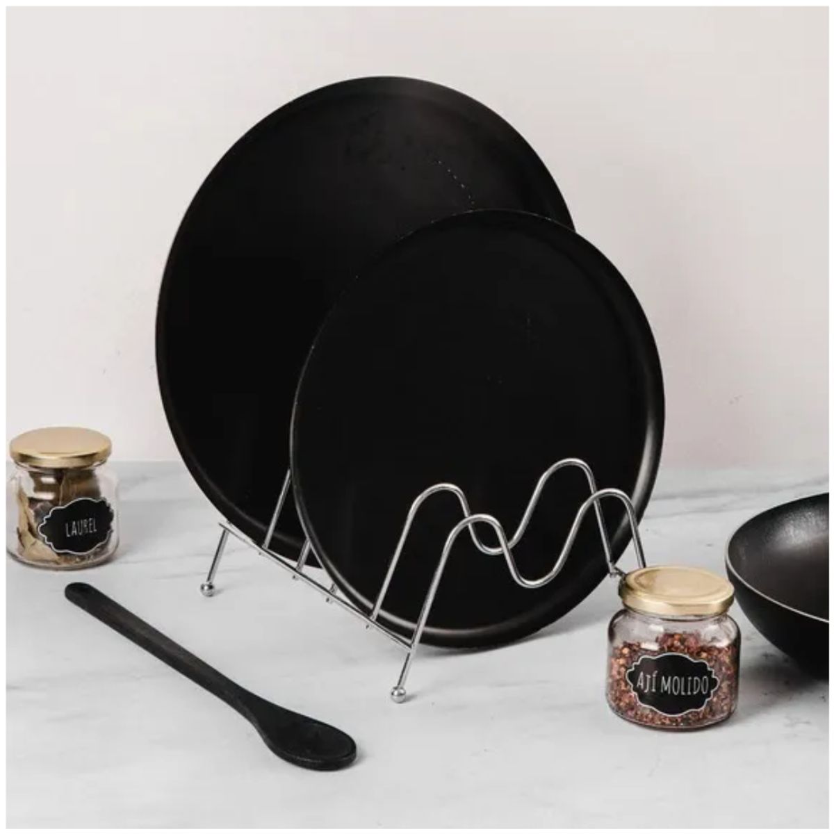 INSPIRA MARKET - Organizador Soporte de Platos Metalico