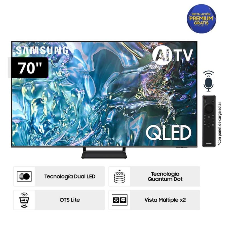 SAMSUNG - Televisor Samsung QLED Tizen OS Smart Tv 70 4K QN70Q65DAGXPE
