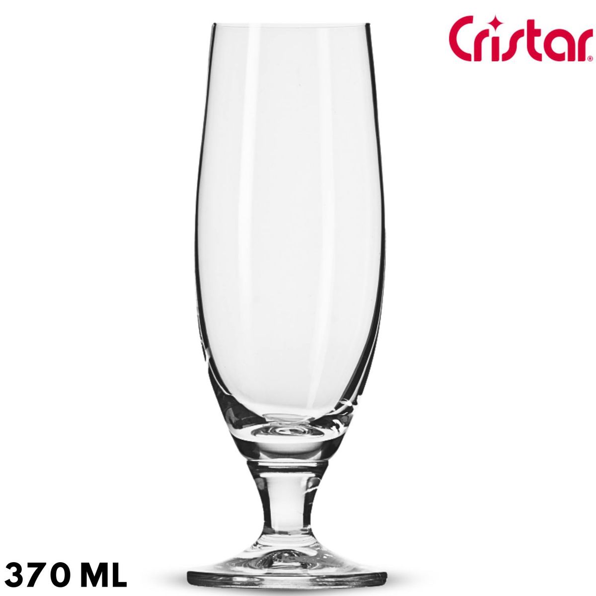 CRISTAR - Copa Cervecera Tosa 370 ML Por 6 Piezas- Cristar