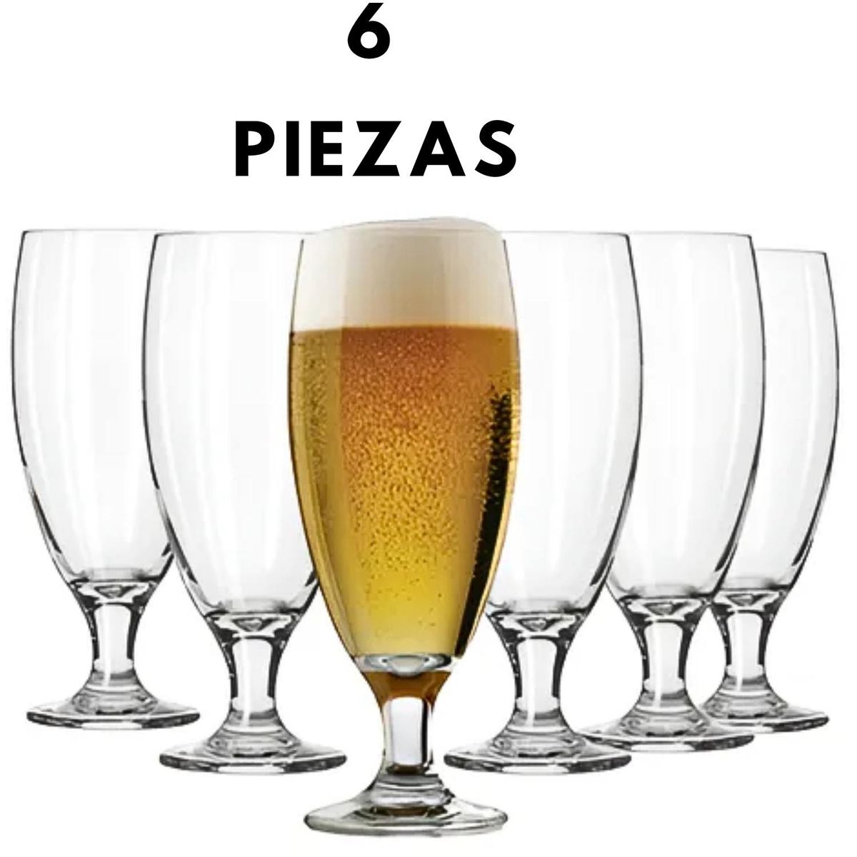 CRISTAR - Copa Cervecera Tosa 370 ML Por 6 Piezas- Cristar