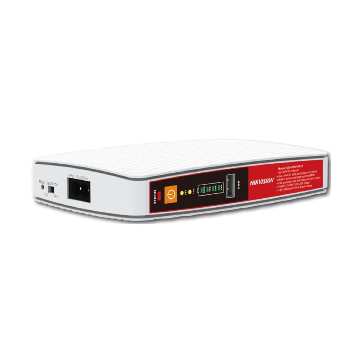 HIKVISION - Cargador Hikvision Mini Ups 18W 8000 Mah - Potente Y Compacto, Entrada 5V/9V/12V Dc, Usb I