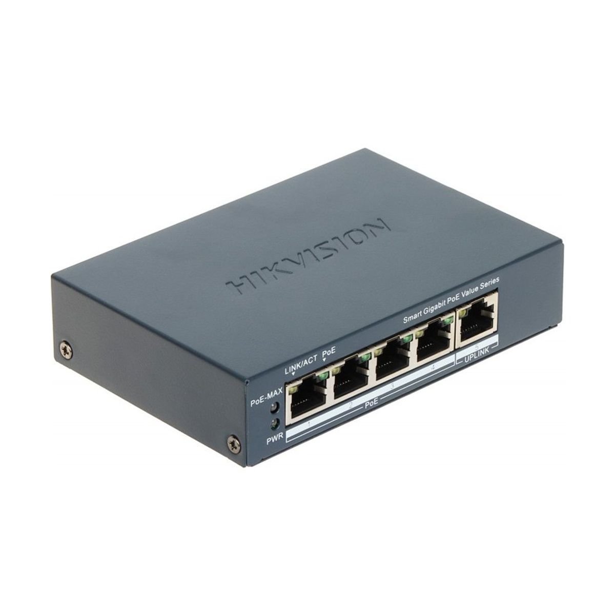 HIKVISION - Hikvision Smart Switch Adminis 4 Poe Gigabit 1000M - 45W Bajo Consumo, Ideal Para Redes Ef