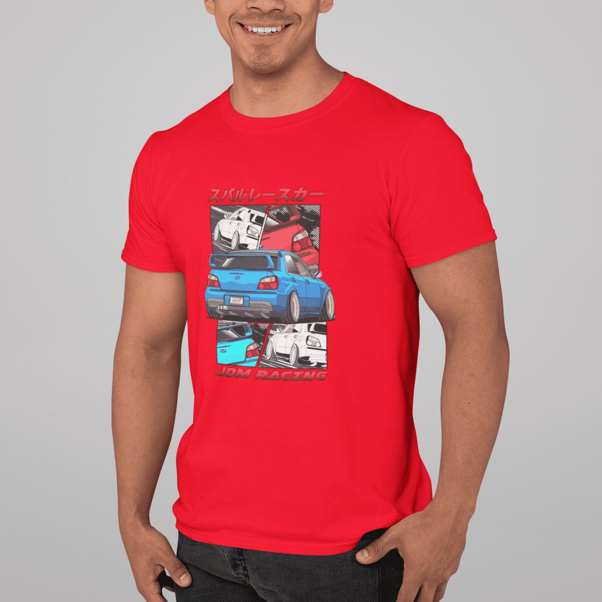 GENERICO - Camiseta de Hombre de Autos de Carreras Rally Polo Subaru WRX Algodon