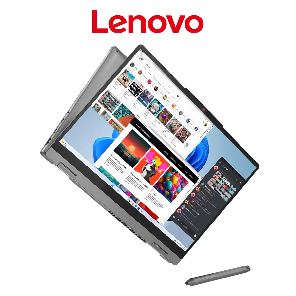 LENOVO - LAPTOP LENOVO AMD RYZEN 7 (IDEAPAD 2 EN 1)RAM 16 GB SSD 512 GB 14" WUXGA TÁCTIL WINDOWS 11