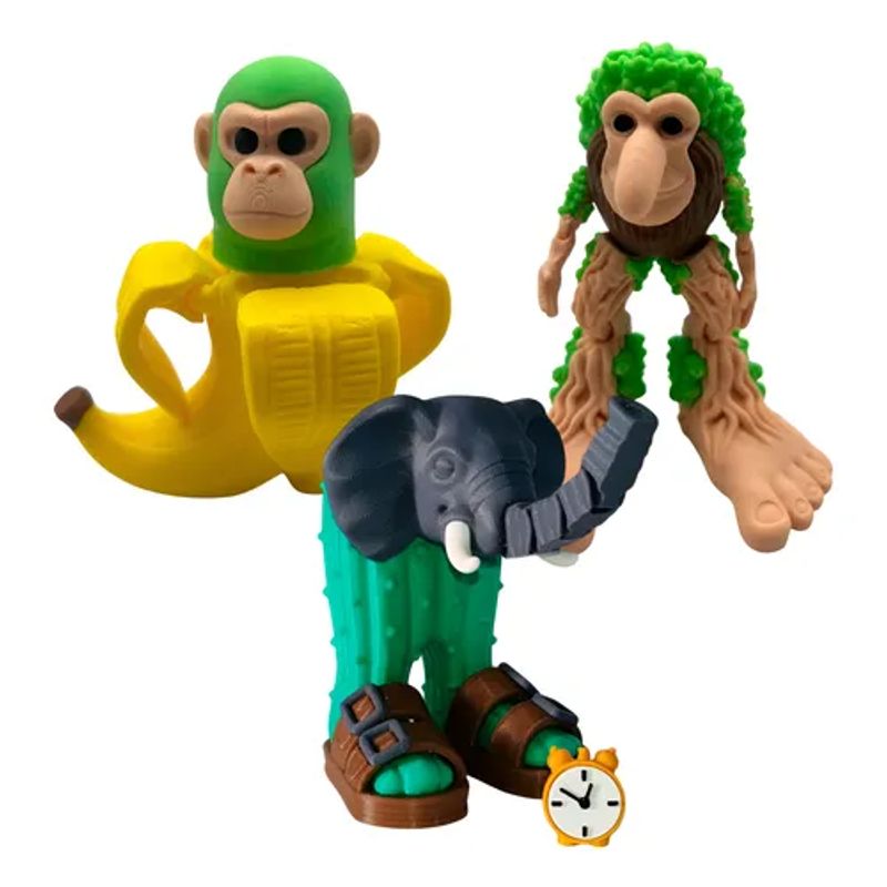 GENERICO - Brainrot Series Pack 3 Figuras -  Chimpancini Brr Brr Patapim Lirili Larala