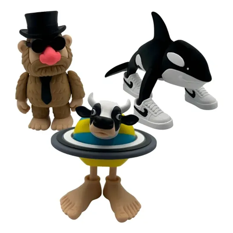 GENERICO - Brainrot Series Pack 3 Figuras - La Vaca Saturno Saturnita Mateo Orcalero