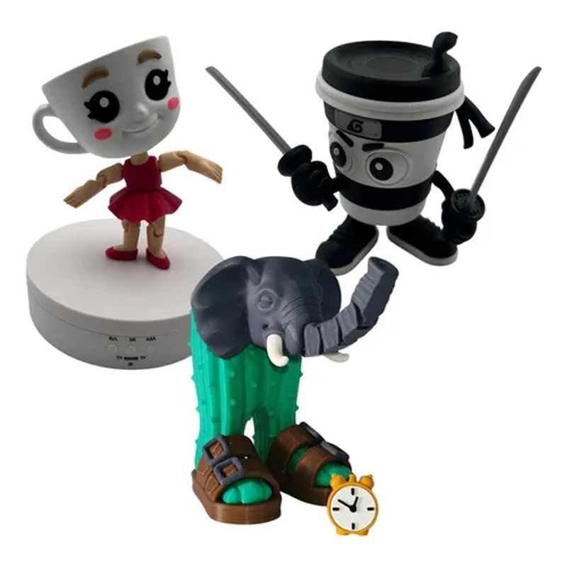 GENERICO - Brainrot Series Pack 3 Figuras - Balerinna Cappuccino Lirili Larala