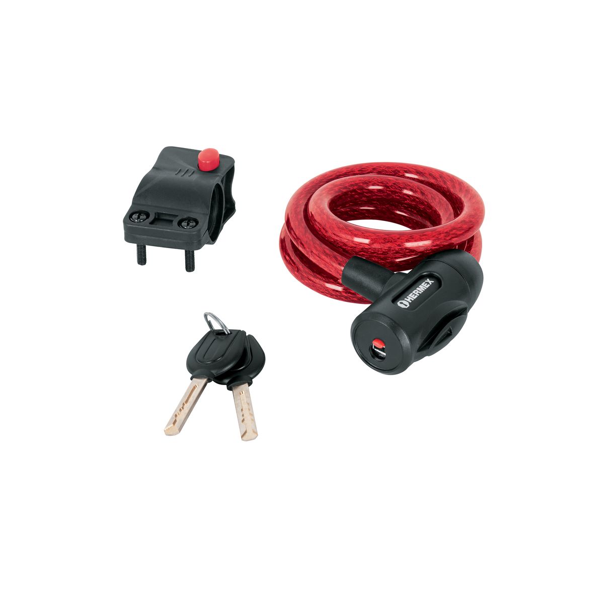 TRUPER - CANDADO DE CABLE CON 2 LLAVES DIAMETRO 12mm HERMEX