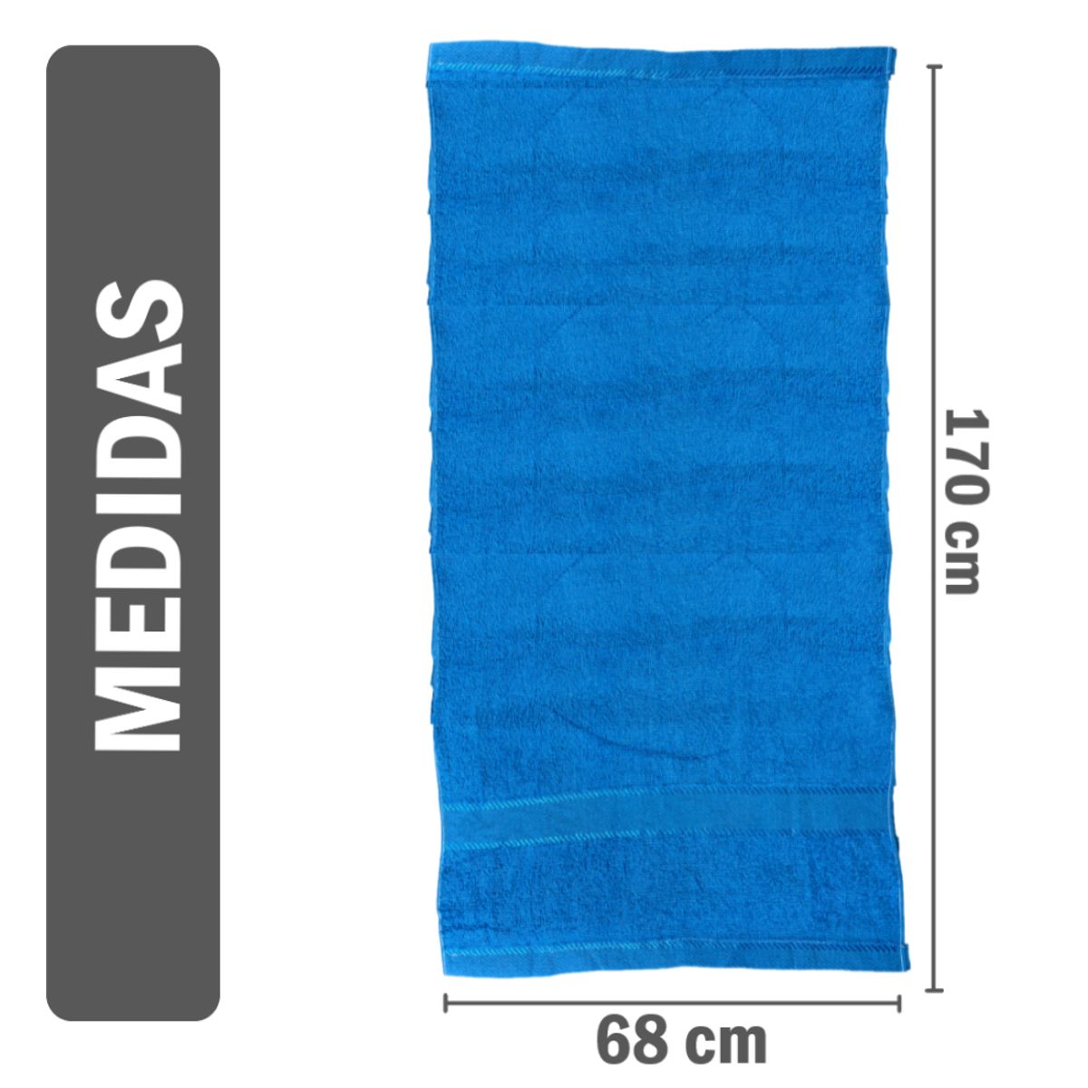 GENERICO - Toalla de baño suave color Turquesa - 140x68cm